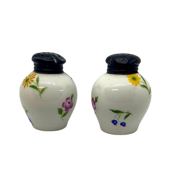 Rosenthal Selb Germany Salt & Pepper Shakers Hand Painted Floral - Picture 2 of 6